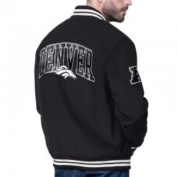 Denver Broncos Blackout Corduroy Varsity Jacket