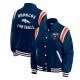 Denver Broncos Lightweight Navy Varsity Satin Jacket