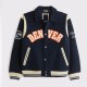 Denver Broncos Navy Varsity Bomber Wool Jacket Denver Broncos Navy Varsity Bomber Wool Jacket