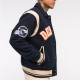 Denver Broncos Navy Varsity Bomber Wool Jacket Denver Broncos Navy Varsity Bomber Wool Jacket