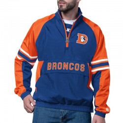 Denver Broncos Prospect Royal Half-Zip Pullover Jacket