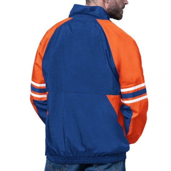 Denver Broncos Prospect Royal Half-Zip Pullover Jacket Denver Broncos Prospect Royal Half-Zip Pullover Jacket