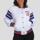 Denver Broncos Snap Front White Fleece Jacket