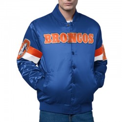 Denver Broncos Triple Option Varsity Satin Jacket