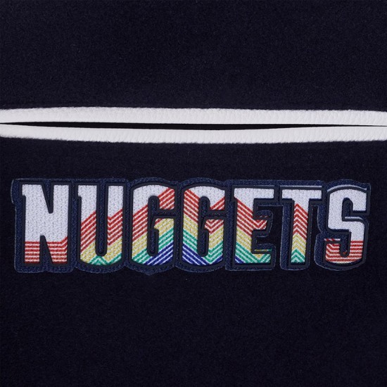 Denver Nuggets 2024/25 City Edition Chenille Navy Varsity Jacket Denver Nuggets 2024/25 City Edition Chenille Navy Varsity Jacket