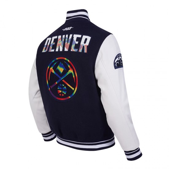 Denver Nuggets 2024/25 City Edition Chenille Navy Varsity Jacket Denver Nuggets 2024/25 City Edition Chenille Navy Varsity Jacket