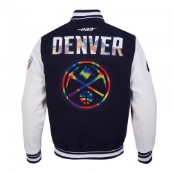 Denver Nuggets 2024/25 City Edition Chenille Navy Varsity Jacket Denver Nuggets 2024/25 City Edition Chenille Navy Varsity Jacket