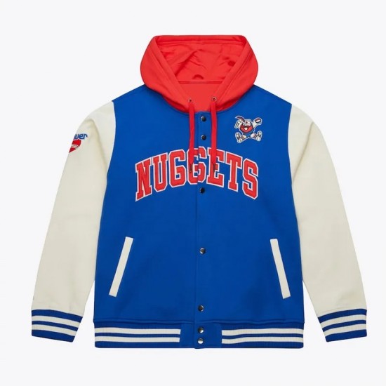 Denver Nuggets Courtside Varsity Fleece Jacket Denver Nuggets Courtside Varsity Fleece Jacket