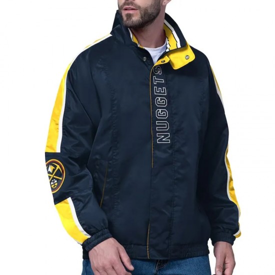 Denver Nuggets Freestyle Navy Lightweight Full-Zip Jacket