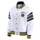 Denver Nuggets Snap Front White Fleece Jacket Denver Nuggets Snap Front White Fleece Jacket
