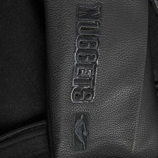 Denver Nuggets Triple Black Varsity Wool and Leather Jacket Denver Nuggets Triple Black Varsity Wool and Leather Jacket