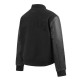 Denver Nuggets Triple Black Varsity Wool and Leather Jacket Denver Nuggets Triple Black Varsity Wool and Leather Jacket