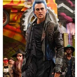 Descendants 3 Hades Studded Black Leather Tailcoat 
