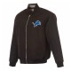 Detroit Lions Black/Gray Full-Zip Reversible Flight Jacket Detroit Lions Black/Gray Full-Zip Reversible Flight Jacket