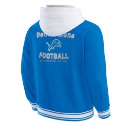 Detroit Lions Blue Cotton Hooded Jacket Detroit Lions Blue Cotton Hooded Jacket