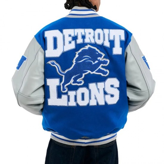 Detroit Lions Chenille Patches Letterman Jacket Detroit Lions Chenille Patches Letterman Jacket