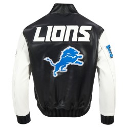 Detroit Lions City Signature Men's Leather Varsity Jacket Detroit Lions City Signature Men's Leather Varsity Jacket