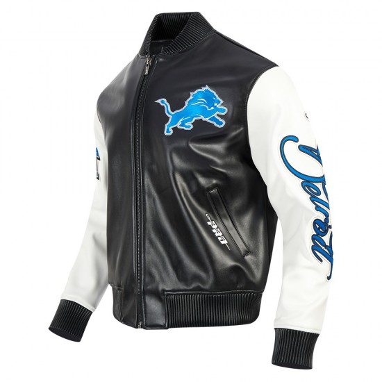 Detroit Lions City Signature Men's Leather Varsity Jacket