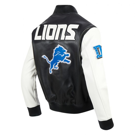 Detroit Lions City Signature Men's Leather Varsity Jacket