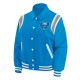 Detroit Lions Lightweight Blue Varsity Satin Jacket