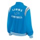 Detroit Lions Lightweight Blue Varsity Satin Jacket