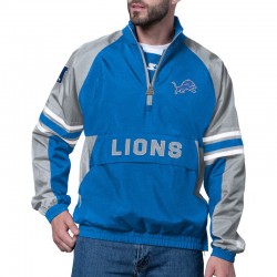 Detroit Lions Prospect Blue Half-Zip Pullover Jacket
