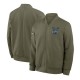 Detroit Lions Sideline Bomber Full-Zip Green Jacket