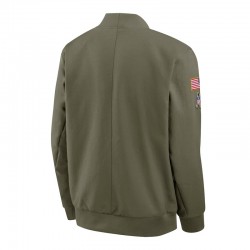 Detroit Lions Sideline Bomber Full-Zip Green Jacket