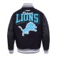 Detroit Lions Team Badge Classic Rib Varsity Jacket Detroit Lions Team Badge Classic Rib Varsity Jacket