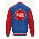 Detroit Pistons Blue and Red Varsity Satin Jacket Detroit Pistons Blue and Red Varsity Satin Jacket