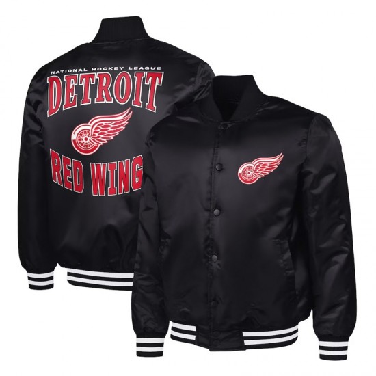 Detroit Red Wings Adaptive Bold Logo Varsity Satin Jacket