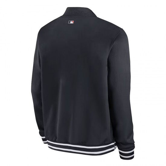 Detroit Tigers Black Bomber Full-Zip Jacket Detroit Tigers Black Bomber Full-Zip Jacket