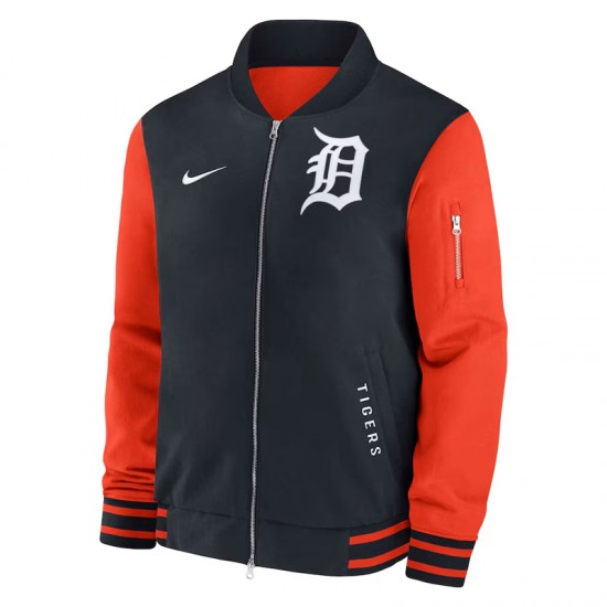 Detroit Tigers Dugout Bomber Full-Zip Jacket Detroit Tigers Dugout Bomber Full-Zip Jacket