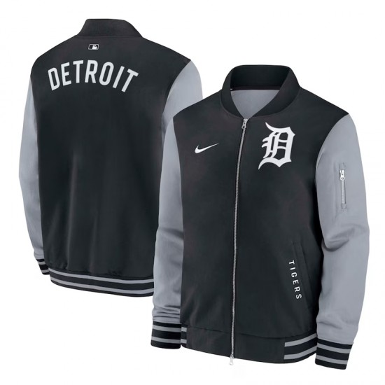 Detroit Tigers Dugout Bomber Full-Zip Jacket Detroit Tigers Dugout Bomber Full-Zip Jacket