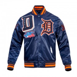Detroit Tigers Mashup Classic Rib Satin Jacket Detroit Tigers Mashup Classic Rib Satin Jacket