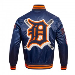 Detroit Tigers Mashup Classic Rib Satin Jacket Detroit Tigers Mashup Classic Rib Satin Jacket