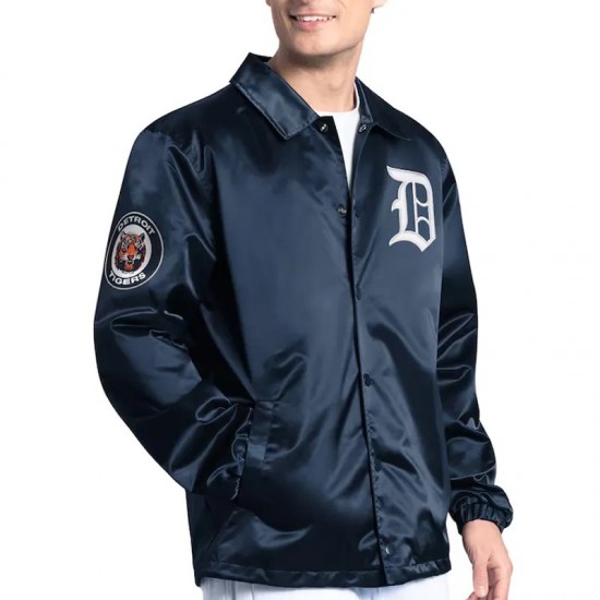 Detroit Tigers Point Man Coaches Navy Jacket Detroit Tigers Point Man Coaches Navy Jacket