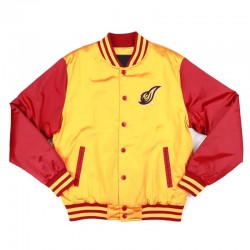 District of Columbia Gold and Red Baseball Jacket District of Columbia Gold and Red Baseball Jacket