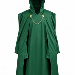 Doctor Doom Cosplay Coat - Avenger DoomsDay Green Hooded Cloak Halloween Costume
