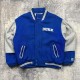 Duke University Royal and Gray Varsity Jacket Duke University Royal and Gray Varsity Jacket front view varsity jacket