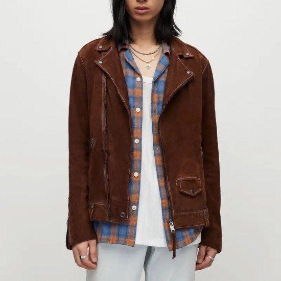 Dylan Brady Tell Me Everything Tommy Suede Brown Leather Jacket Dylan Brady Tell Me Everything Tommy Suede Brown Leather Jacket