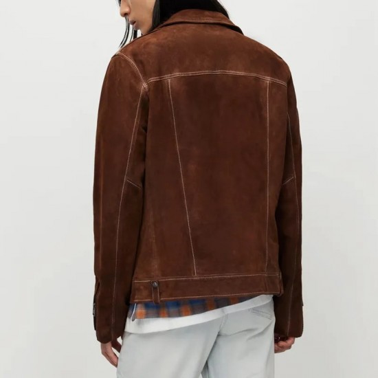 Dylan Brady Tell Me Everything Tommy Suede Brown Leather Jacket Dylan Brady Tell Me Everything Tommy Suede Brown Leather Jacket