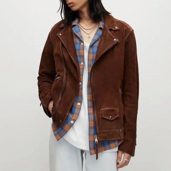 Dylan Brady Tell Me Everything Tommy Suede Brown Leather Jacket Dylan Brady Tell Me Everything Tommy Suede Brown Leather Jacket