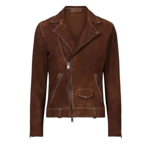 Dylan Brady Tell Me Everything Tommy Suede Brown Leather Jacket Dylan Brady Tell Me Everything Tommy Suede Brown Leather Jacket