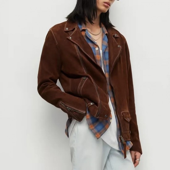 Dylan Brady Tell Me Everything Tommy Suede Brown Leather Jacket Dylan Brady Tell Me Everything Tommy Suede Brown Leather Jacket