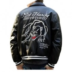 Ed Hardy Real Leather Jacket