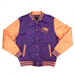 Edward Waters Purple and Orange Baseball Jacket