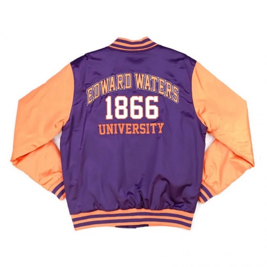 Edward Waters Purple and Orange Baseball Jacket