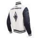 Eggshell/Black Retro Las Vegas Aces Classics Rib Varsity Jacket