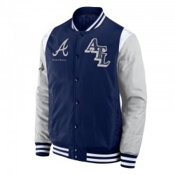 Elements Elite Atlanta Braves Navy Jacket